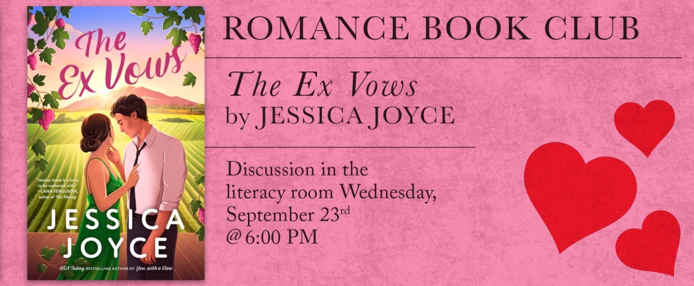 Romance Book Club: The Ex Vows, Sep 23, 6:00